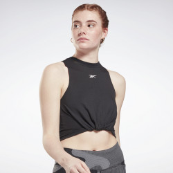 STUDIO GATHERED SOLID TANK TOP - SVARTUR  STUDIO GATHERED SOLID TANK TOP - SVARTUR
