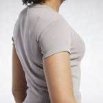 CLASSICS RIBBED T-SHIRT - BRÚNN