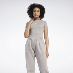 CLASSICS RIBBED T-SHIRT - BRÚNN CLASSICS RIBBED T-SHIRT - BRÚNN