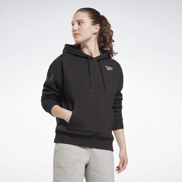 REEBOK IDENTITY FLEECE PULLOVER HOODIE - SVÖRT