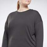 WORKOUT READY SUPREMIUM LONG-SLEEVE TOP (PLUS SIZE) - SVARTUR