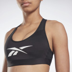 REEBOK LUX VECTOR RACER SPORTS BRA - SVARTUR